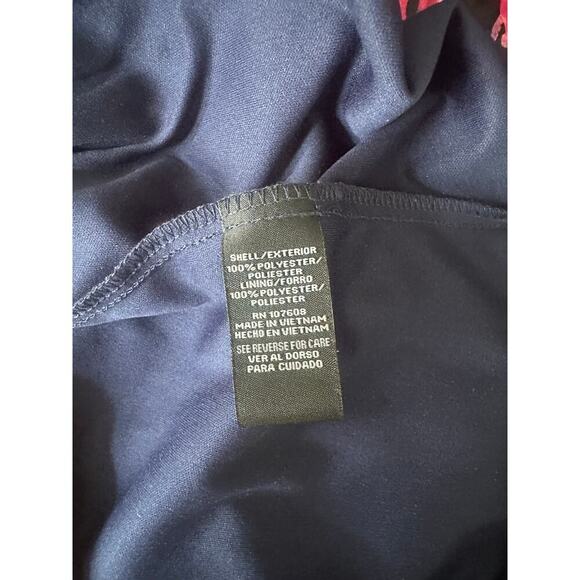 Nicole Miller Abstract Midi Dress Multicolor Boho Sleeveless Ruched Size L - Picture 5 of 6